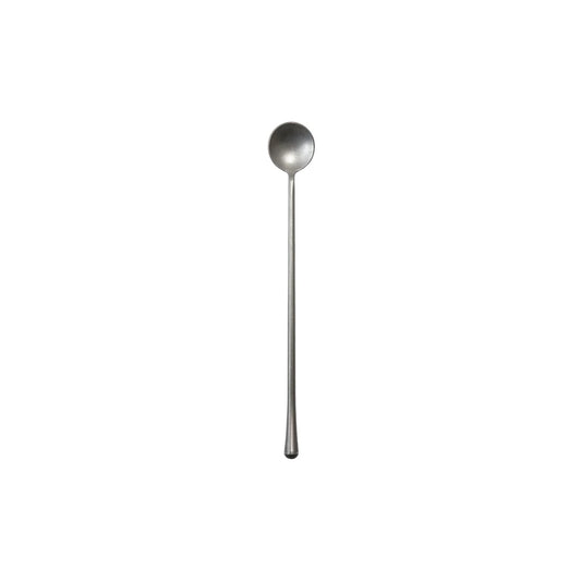 Stainless Steel Cocktail Spoon, Brushed Pewter Finish