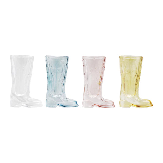 Glass Cowboy Boot Shaped Mini Vase/Shot Glass