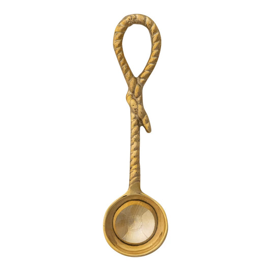 Brass Spoon with Rope Shaped Handle