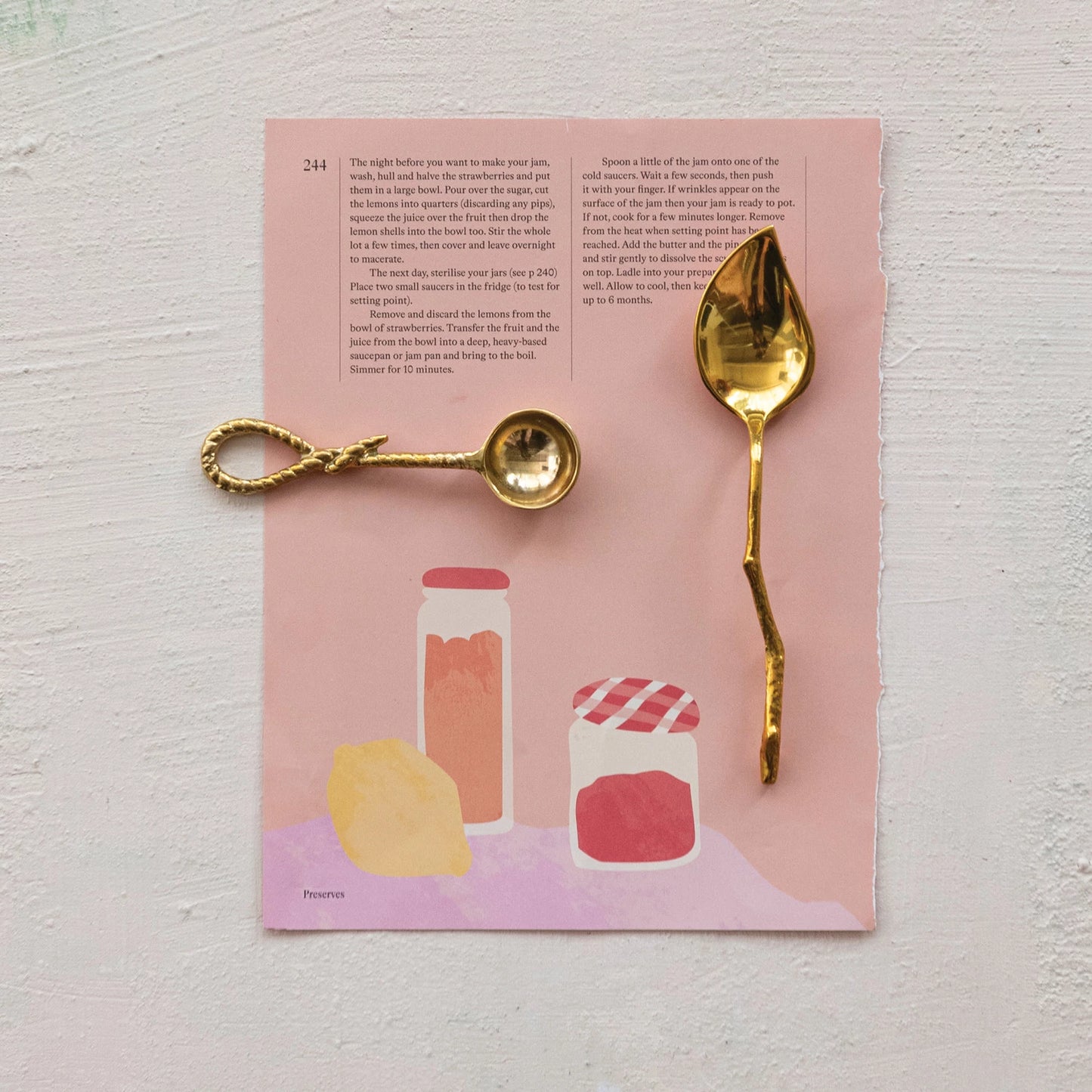 Brass Spoon with Rope Shaped Handle