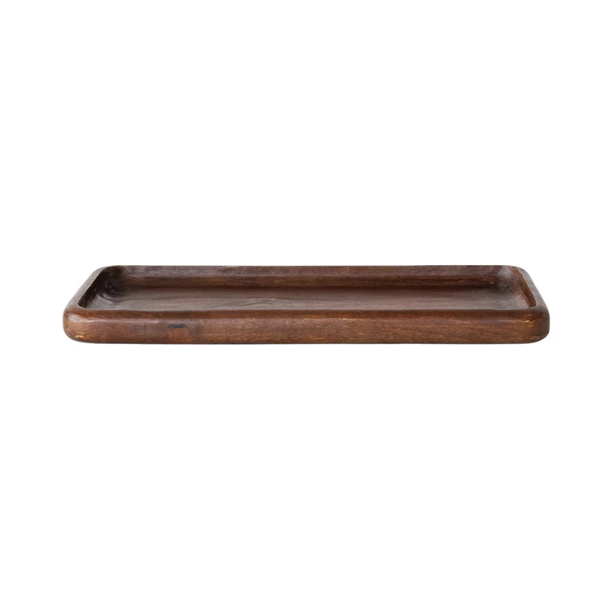 Mango Wood Tray, Walnut Finish