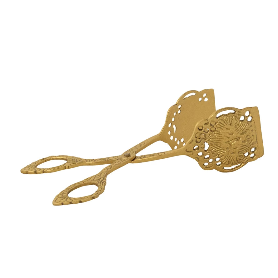 Embossed Brass Tongs