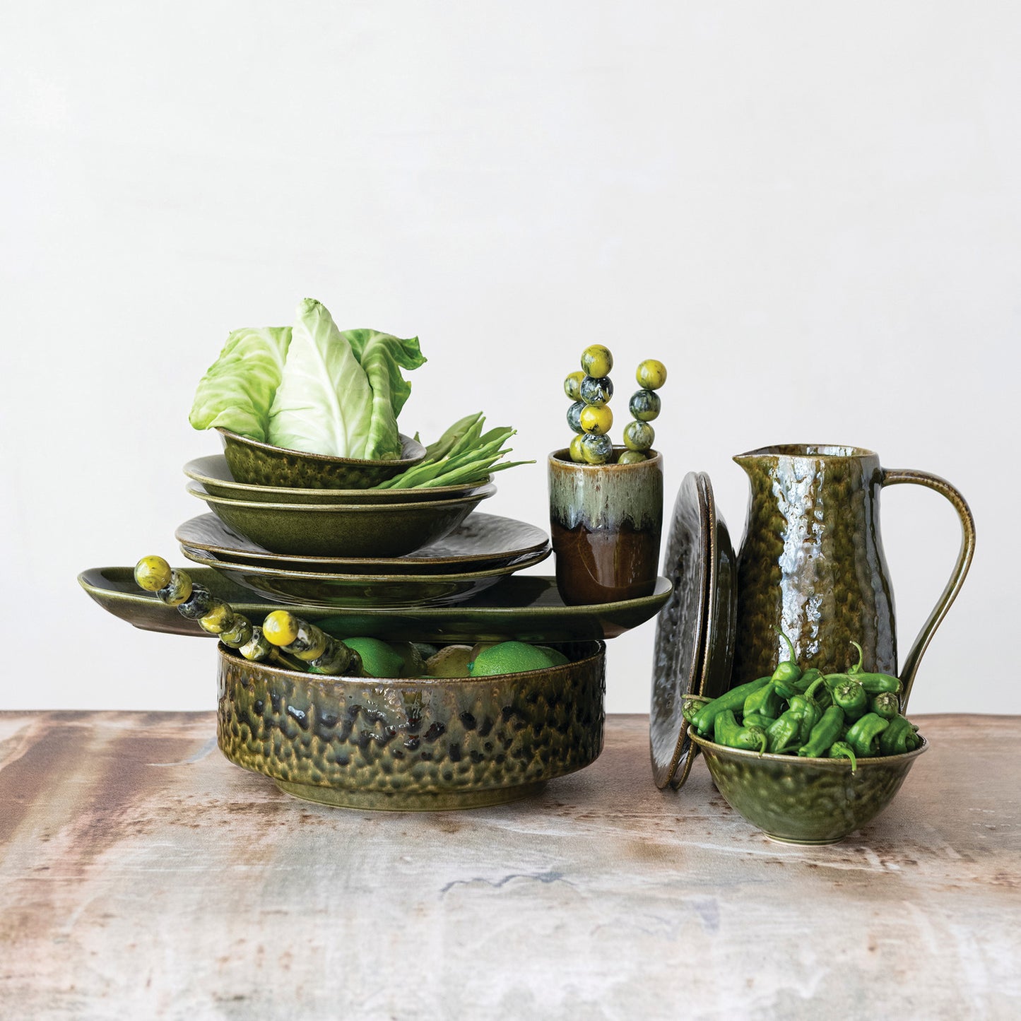Green Stoneware Cup - 10 oz.