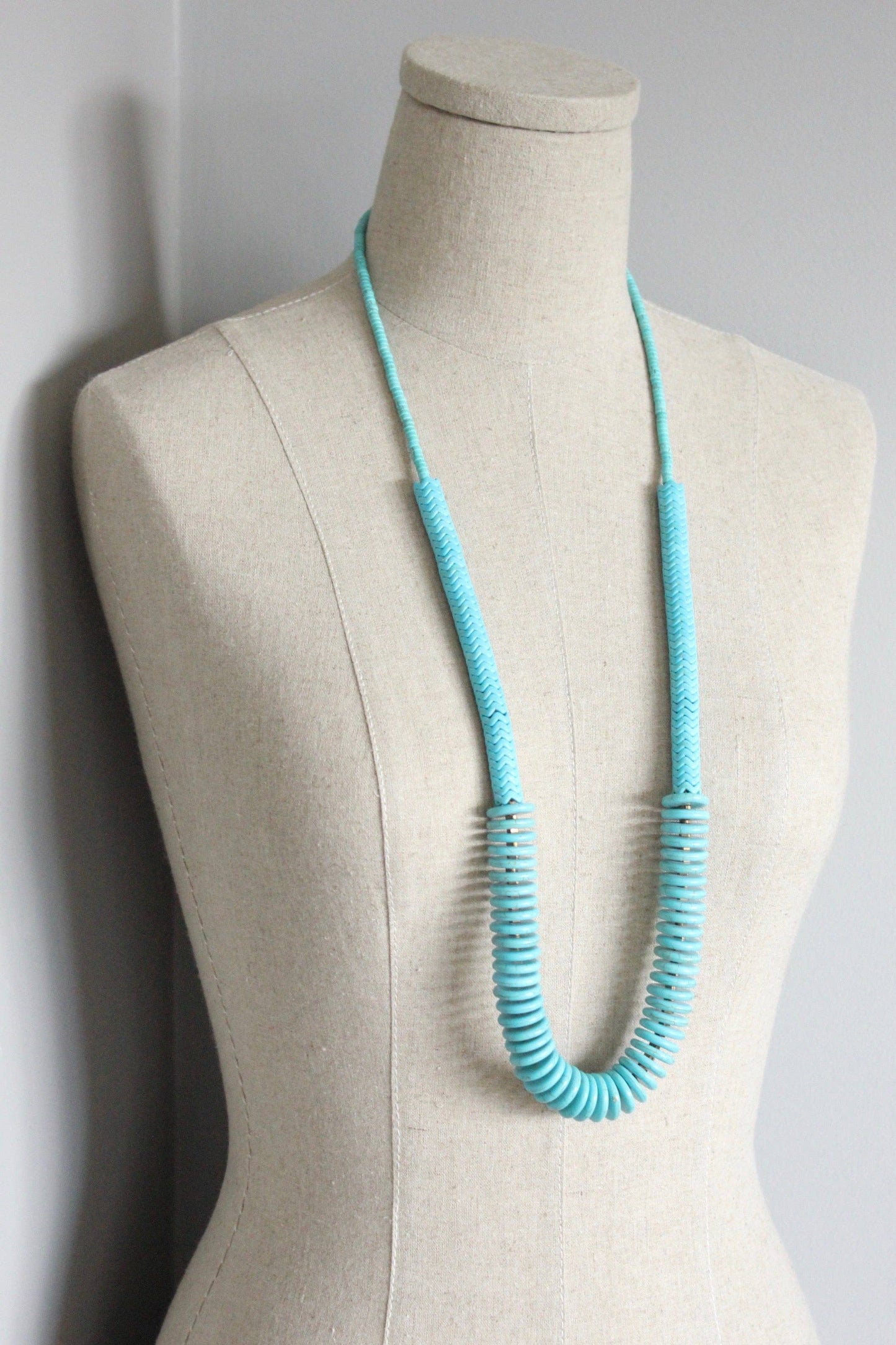 Magnesite and Brass Necklace