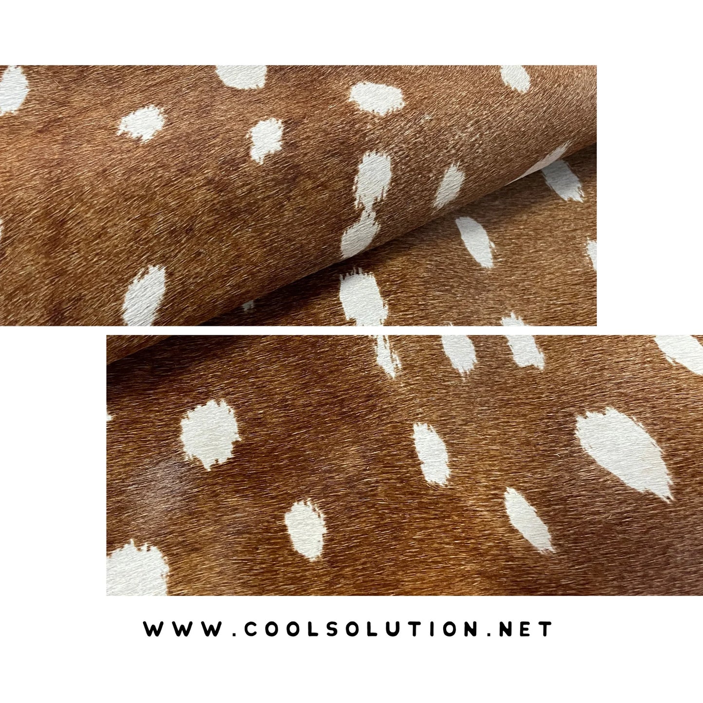 Axis Deer printed goat hide