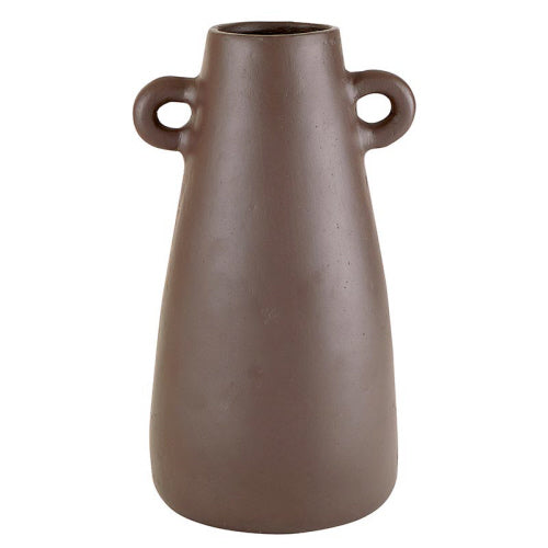 Brown Double Handle Vase