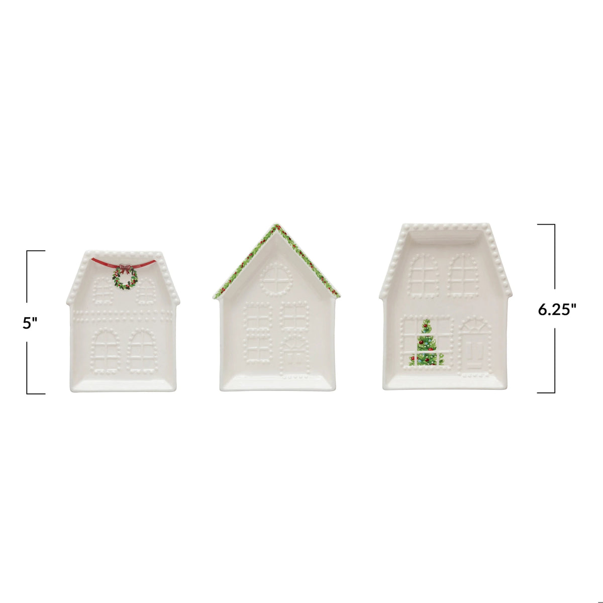 Embossed Stoneware House Plate