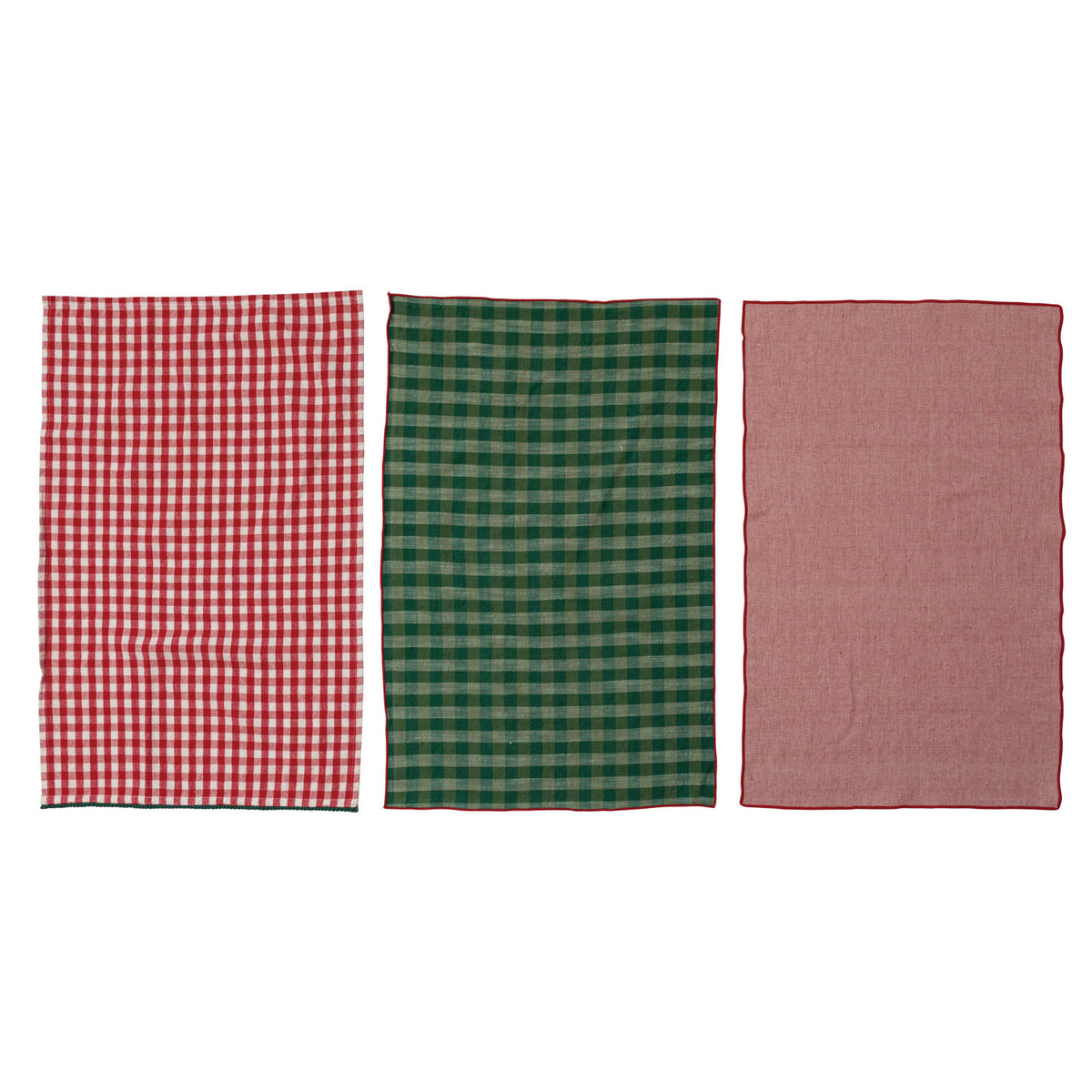 28"L x 18"W Woven Cotton Tea Towels, Multi Color