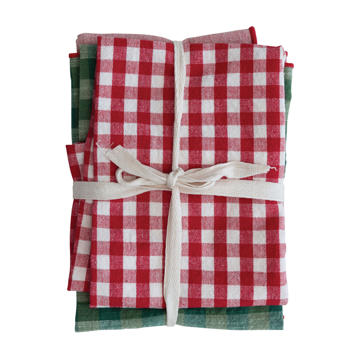 28"L x 18"W Woven Cotton Tea Towels, Multi Color