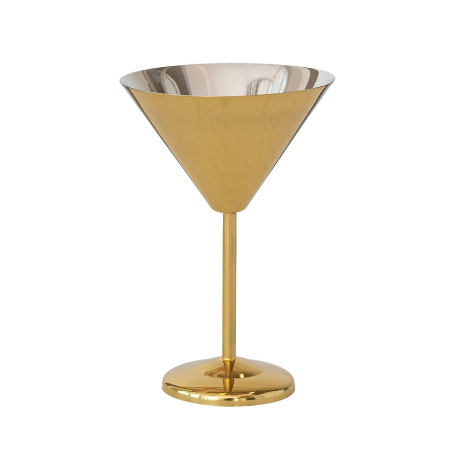8 oz. Stainless Steel Martini Glass