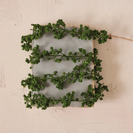 72"L x 2-3/4"H Flocked Foam Ball Garland, Green