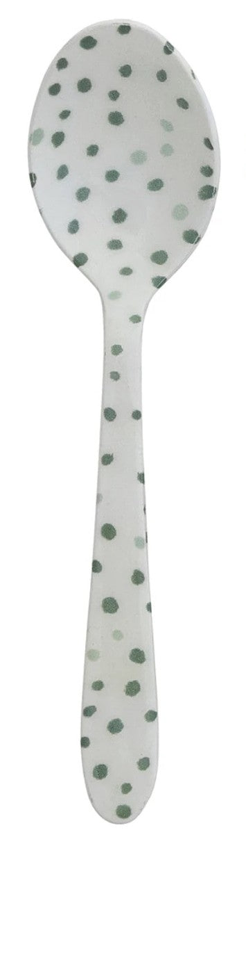 Enameled Stainless Steel Spoon with Holiday Pattern