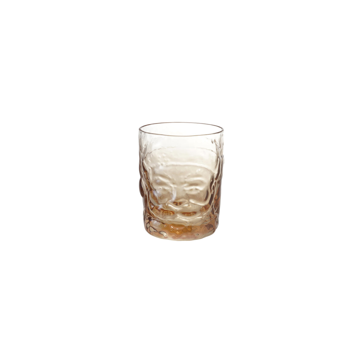 10 oz. Santa Head Shaped Drinking Glass, Amber Color