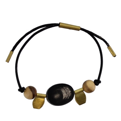 Aga Bracelet with Round Brass