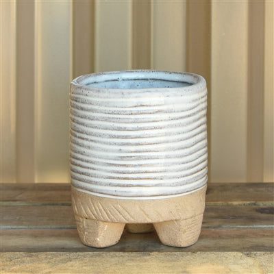 Ramos Horizontal Stripe Cachepot, Stoneware