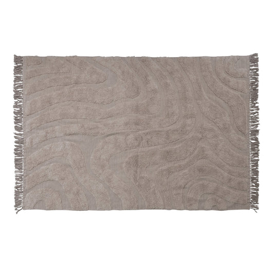 Melange Cotton Tufted Rug w/ Fringe