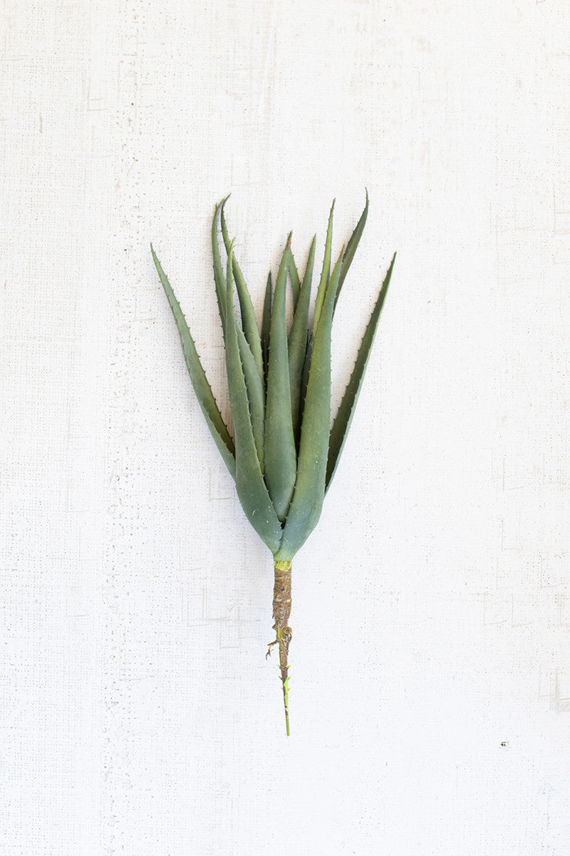 Add some Southwest to your room with an Artificial Aloe Stem 23"t in Desert Green