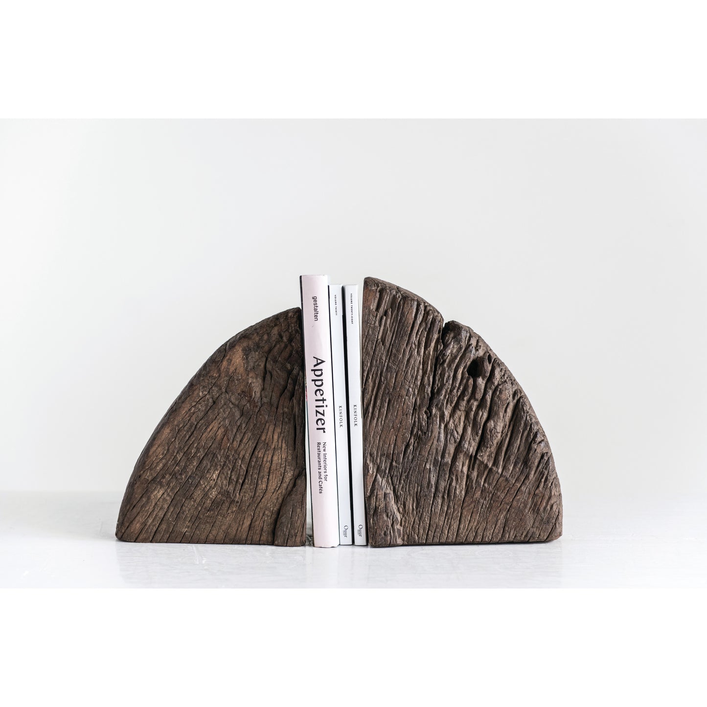 Wood Wheel Cog Bookends