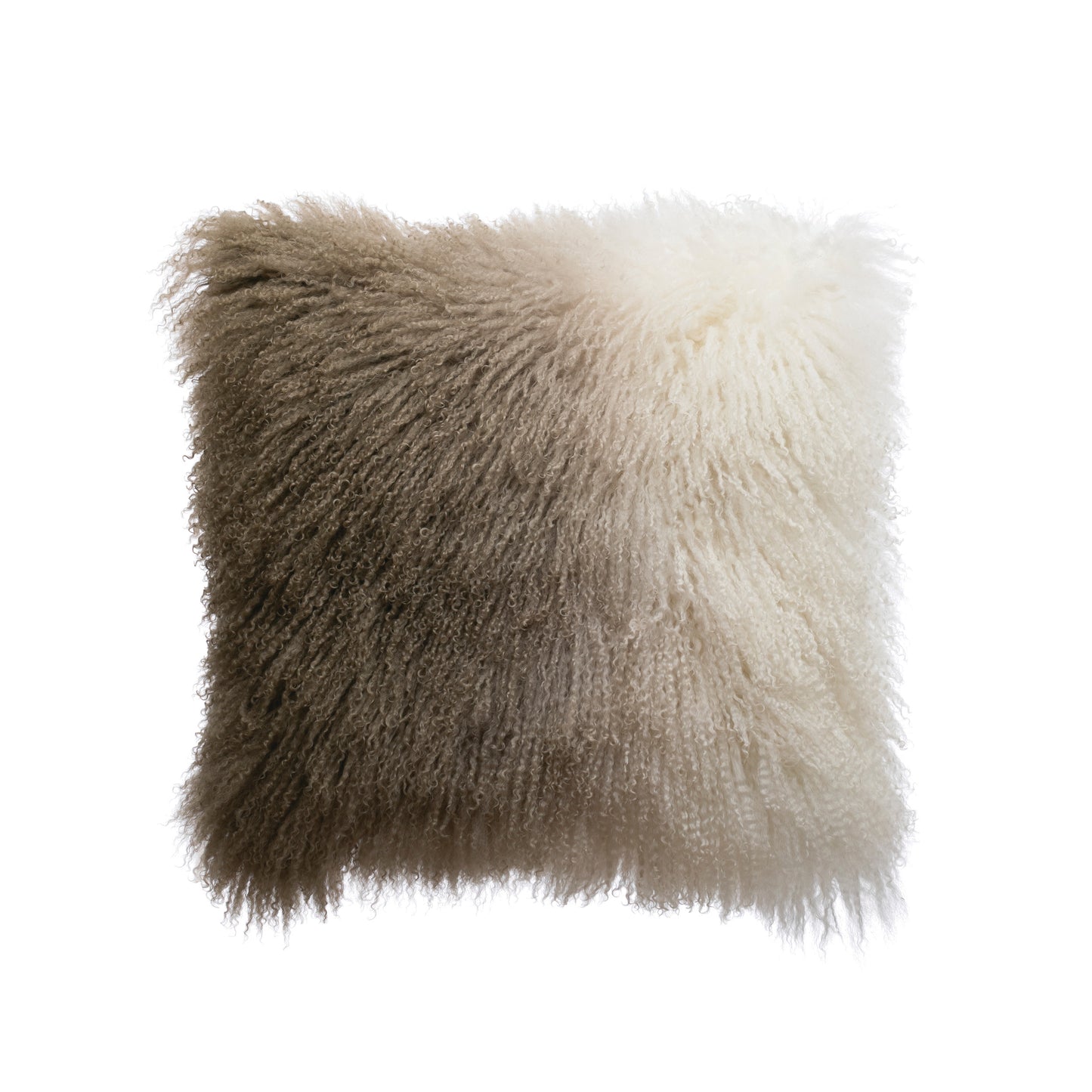 Mongolian Lamb Fur Dip Dyed Pillow