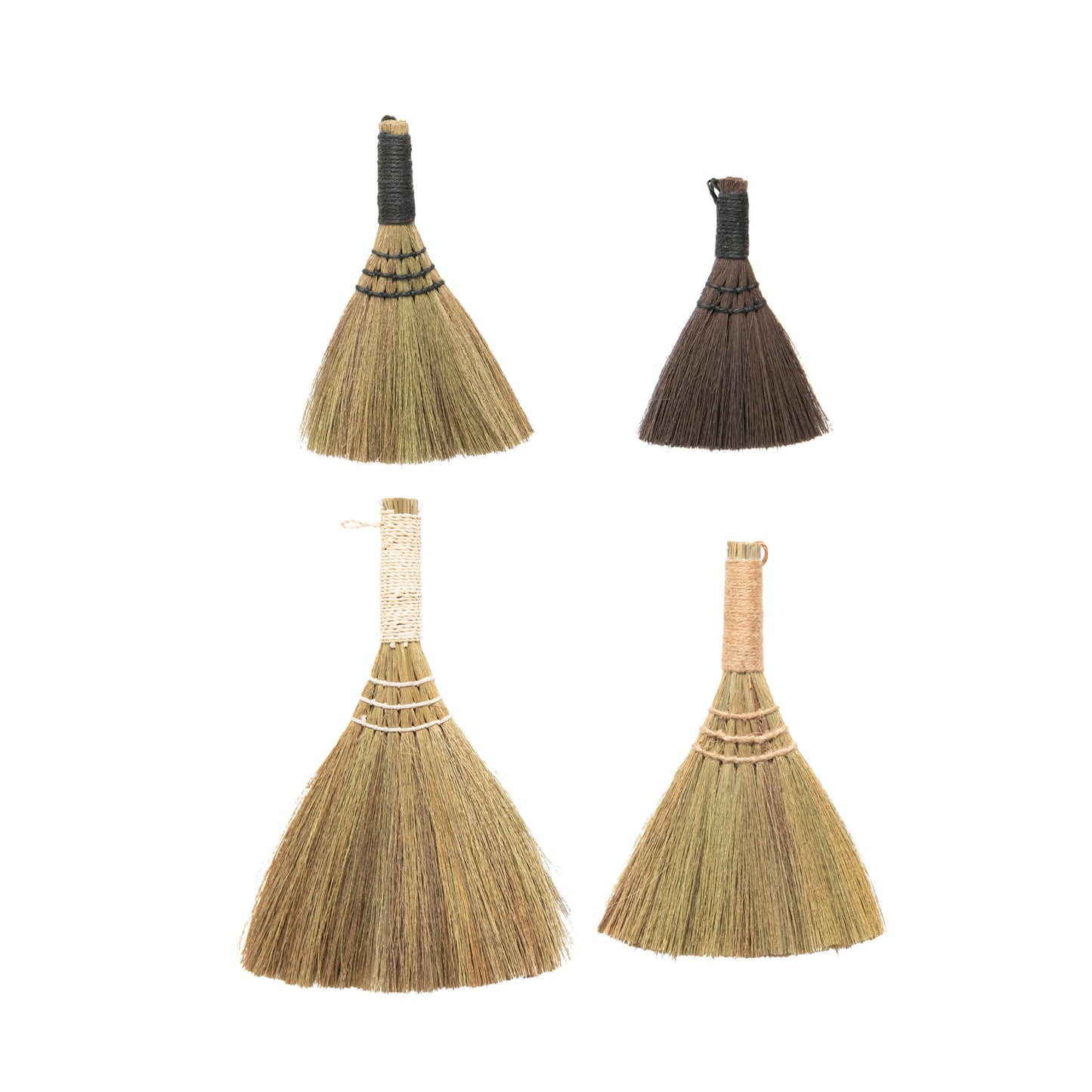 Whisk Brooms with Yarn Wrapped Handle