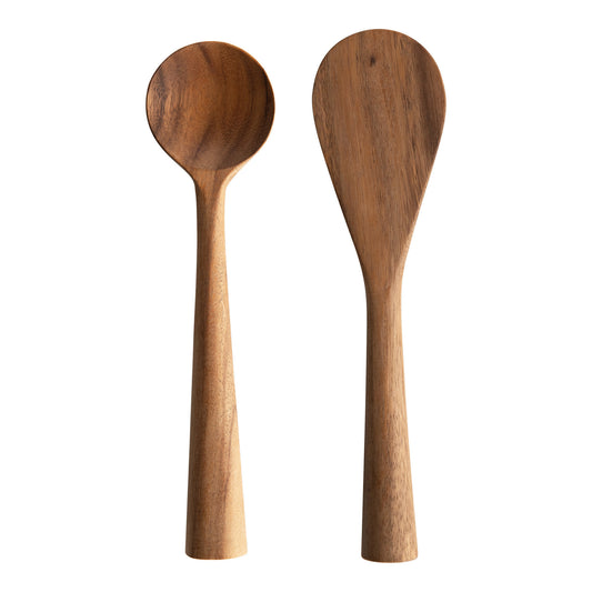 Hand-Carved Acacia Wood Standing Spoon, 2 Styles