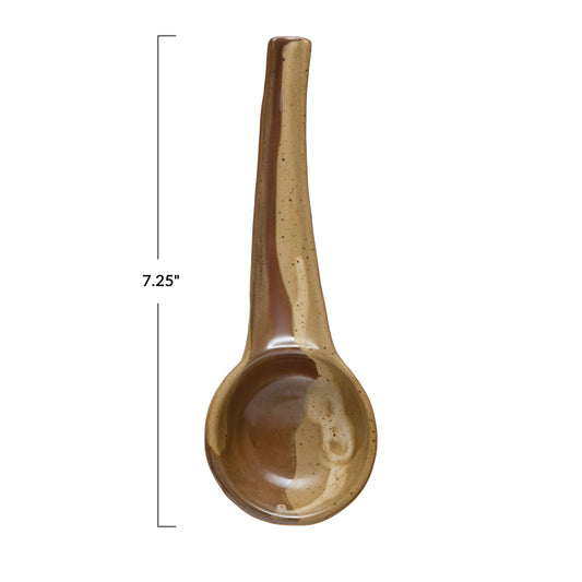 Two-Tone Stoneware Spoon with Reactive Glaze