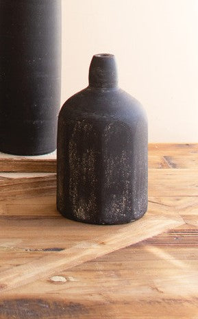Modern Black Clay Vase