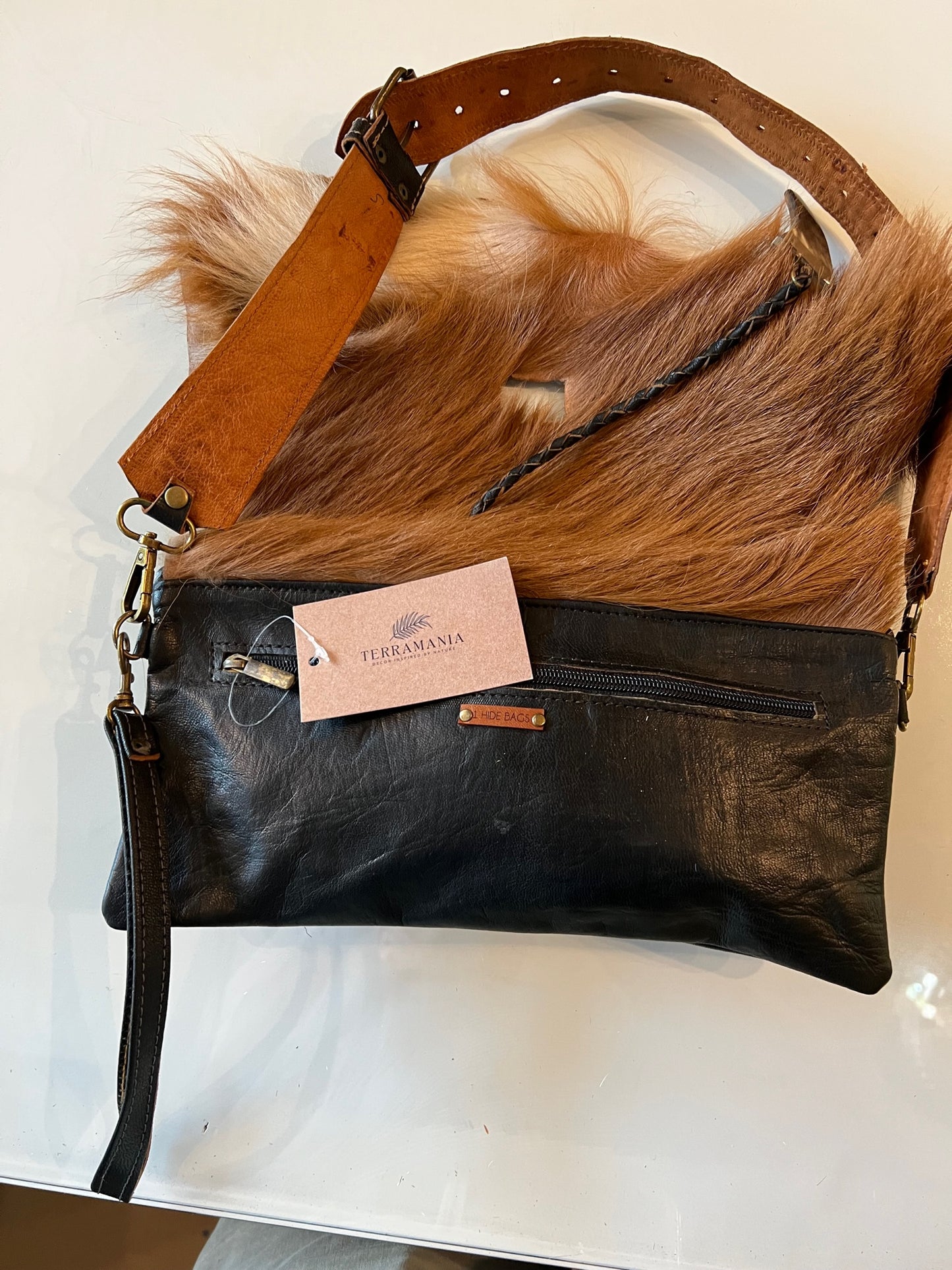 Goat & Leather Clutch