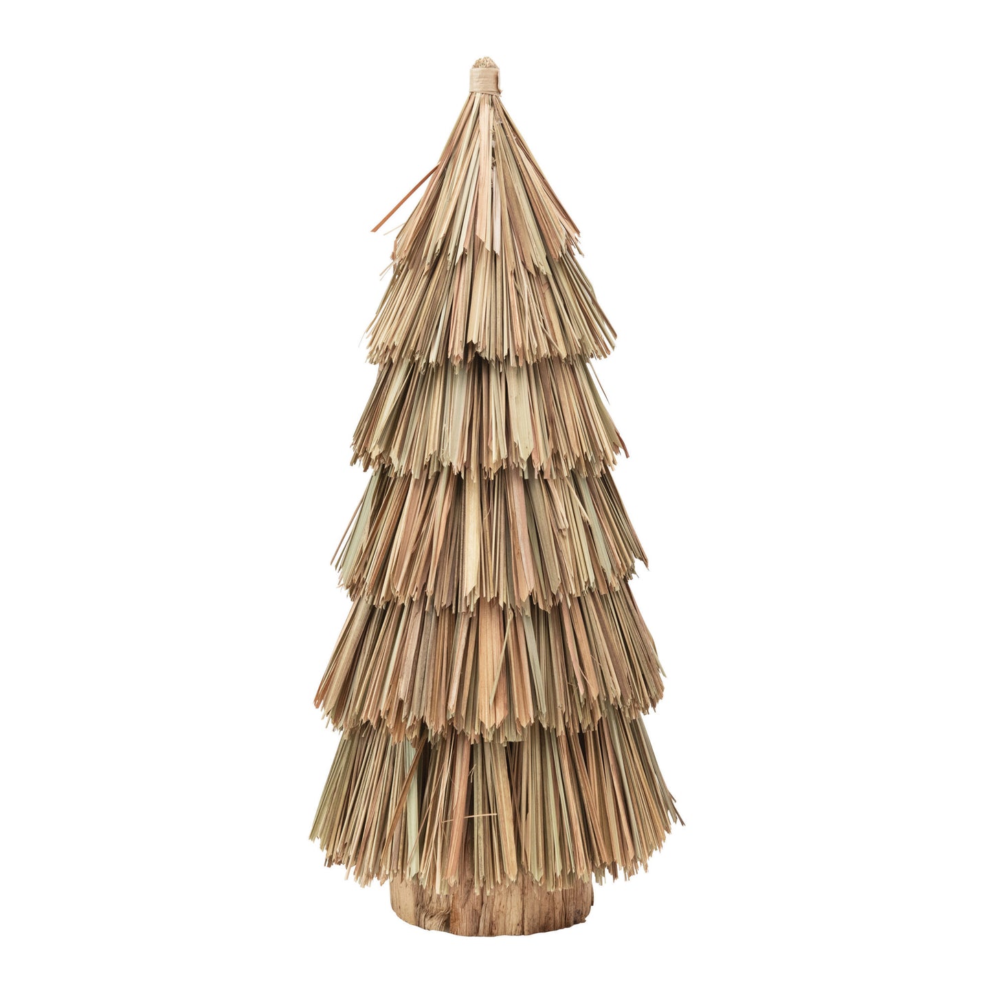9-1/2" Round x 23"H Natural Hand-Woven Grass Tree