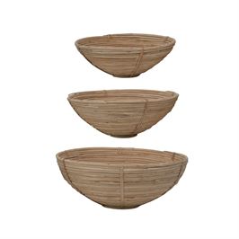 Decorative Hand-Woven Cane Bowls