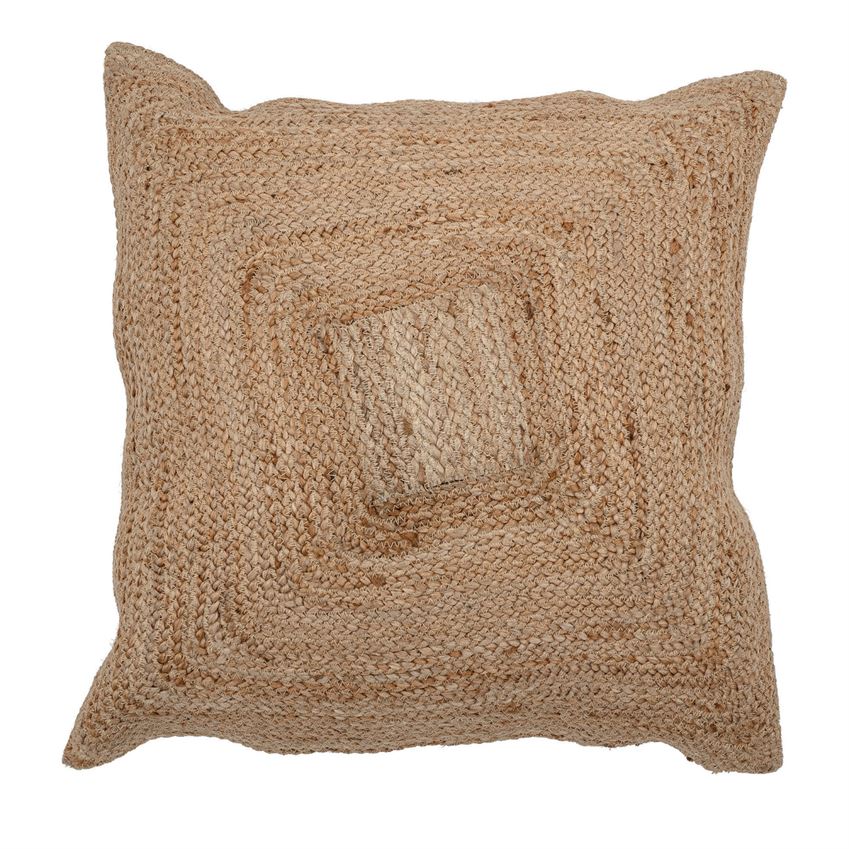 The 23.5" Square Woven Cotton & Jute Blend Pillow with a Natural color tone is perfect to add a bit of Boho style to your den or family room. Textured but not rough. Back side is buttoned.