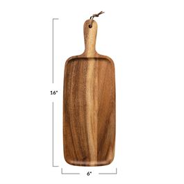 Suar Wood Serving Board with Handle