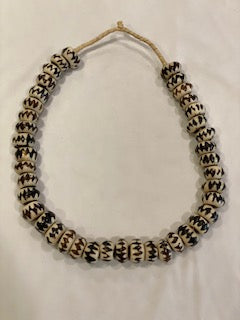 Bone Beads are perfect for a night on the town or use them in your home decor.  Put them around a vase or lamp or just lay with other unique finds. Patterns vary.