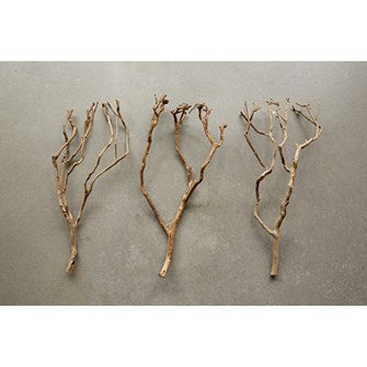 Our approximately 27-1/2"L x 11-3/4"W Tea Tree Branch are just what your arrangement needs to add some woody.  Group in threes and make a unique wall space. (Each One Will Vary)