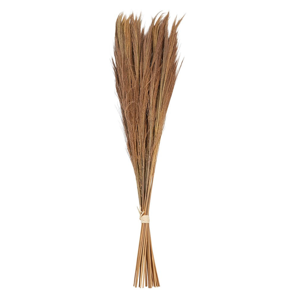 The bunch of Dried Natural Tiger Grass stems are great fillers for vases and adds that touch of Boho to any décor.  Approximately 40"H Dried Natural Tiger Grass Bunch.