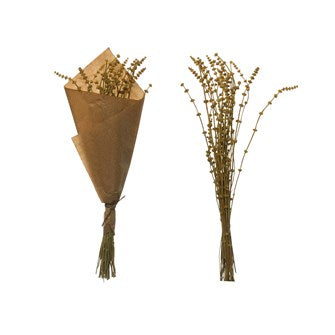 The 23-1/2"H Dried Natural Leonurus Bunch Botanical in a Mustard Color gives your decor a light French Countryside feel.
