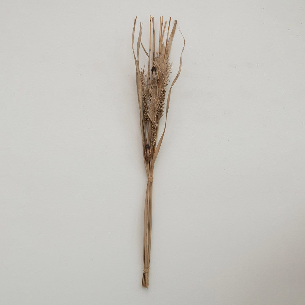 Add the 60"H Handmade Dried Bunch Botanical in Natural color to any vase or arrangement to make a boho and natural statement. Each bunch contains 12 Pieces.