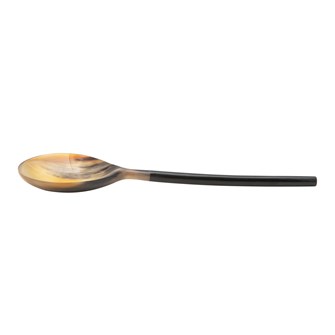 Serve up a helping of Style with this 8-3/4"L Horn Serving Spoon. Perfect for your next dinner guests. Makes a great gift. (Each One Will Vary)