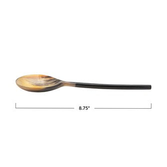 Serve up a helping of Style with this 8-3/4"L Horn Serving Spoon. Perfect for your next dinner guests. Makes a great gift. (Each One Will Vary)