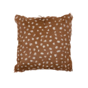 Soft and luxurious is this Brown with White Spots 16" Square Goat Fur Pillow . Perfect for the den or office or add to your favorite chair.