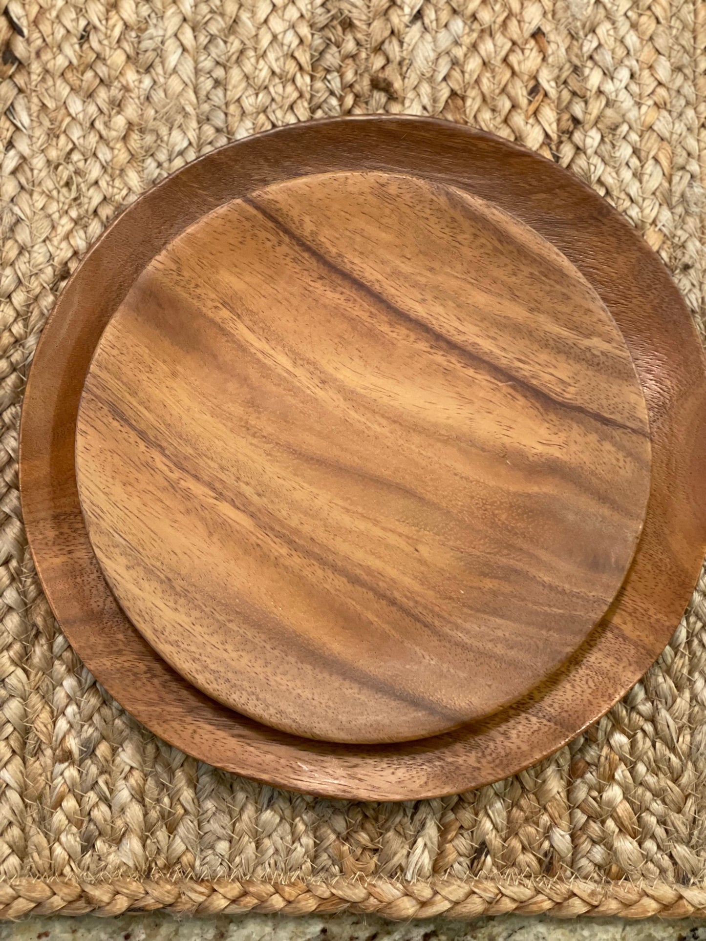 Vintage Teak Wood Plate